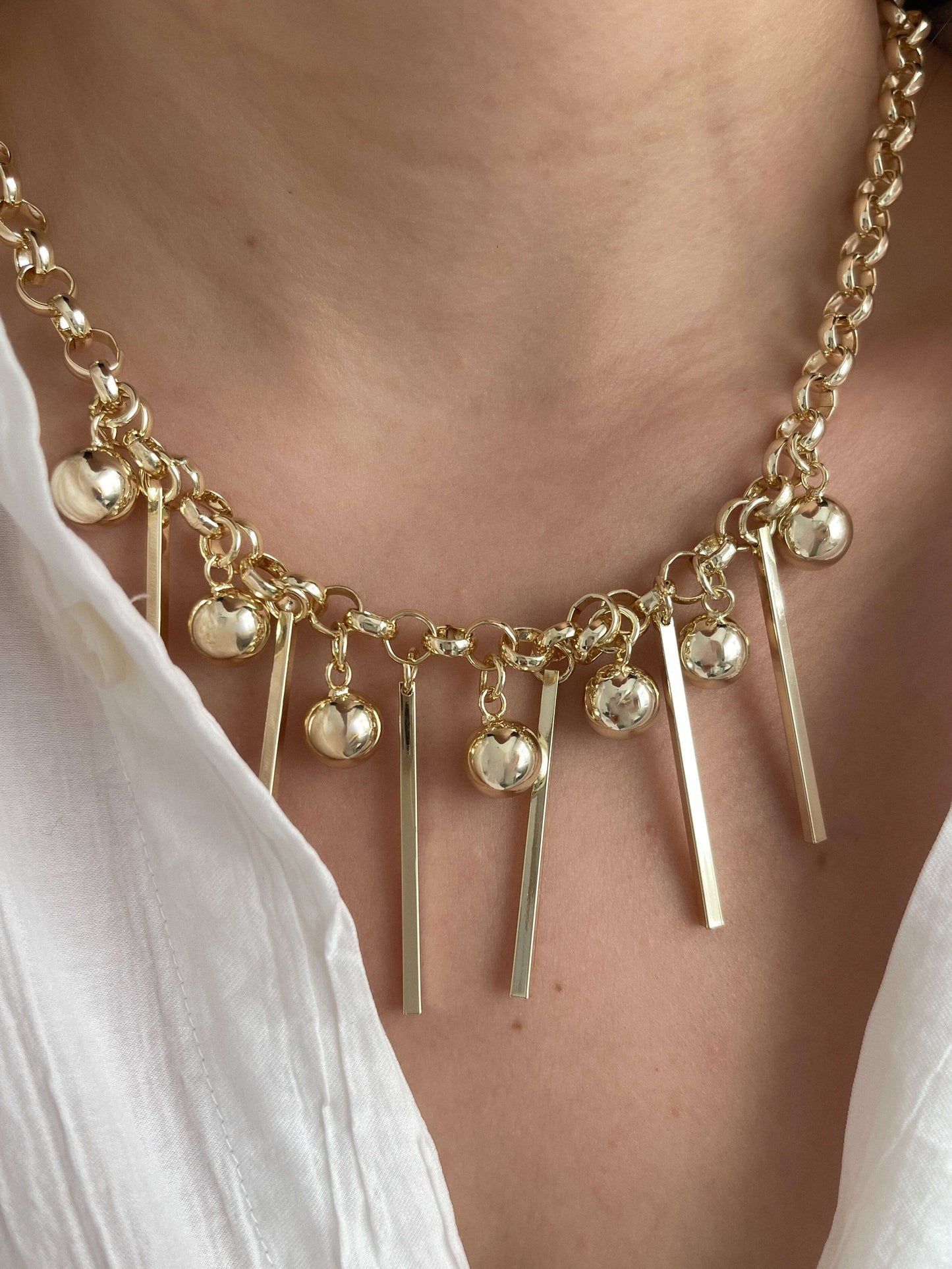 Boncuklu maksimalist kolye