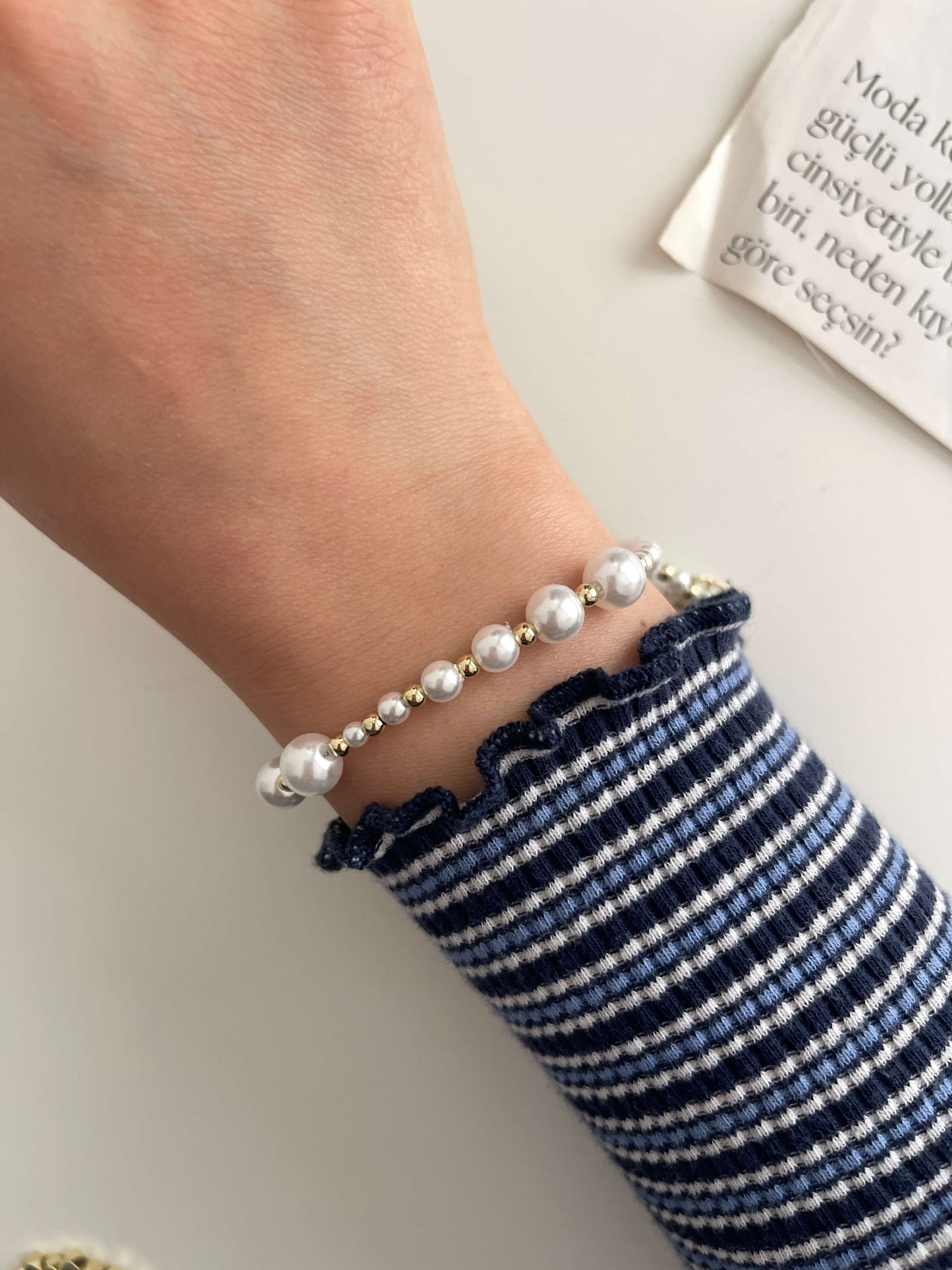 Vip seri inci görümlü bileklik