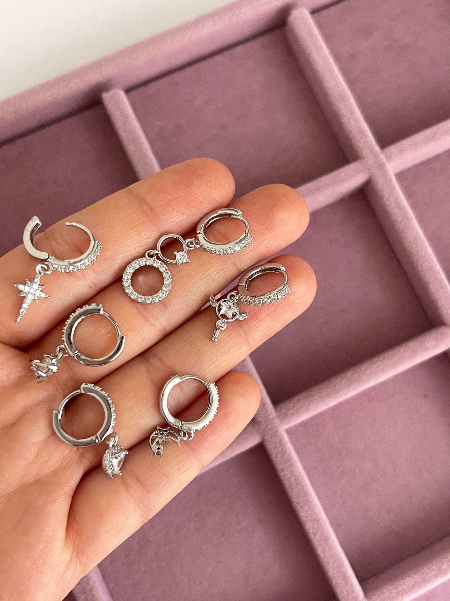 Minimal altılı set küpe