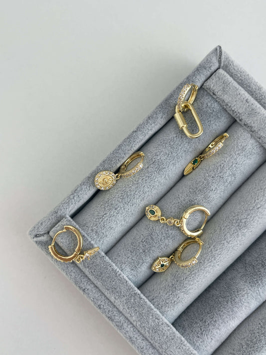 Minimal altılı set küpe