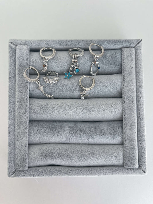 Minimal altılı set küpe