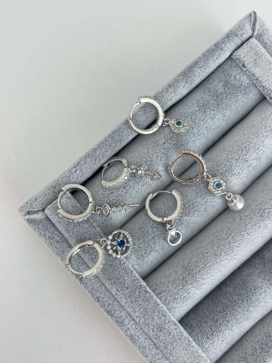 Minimal altılı set küpe