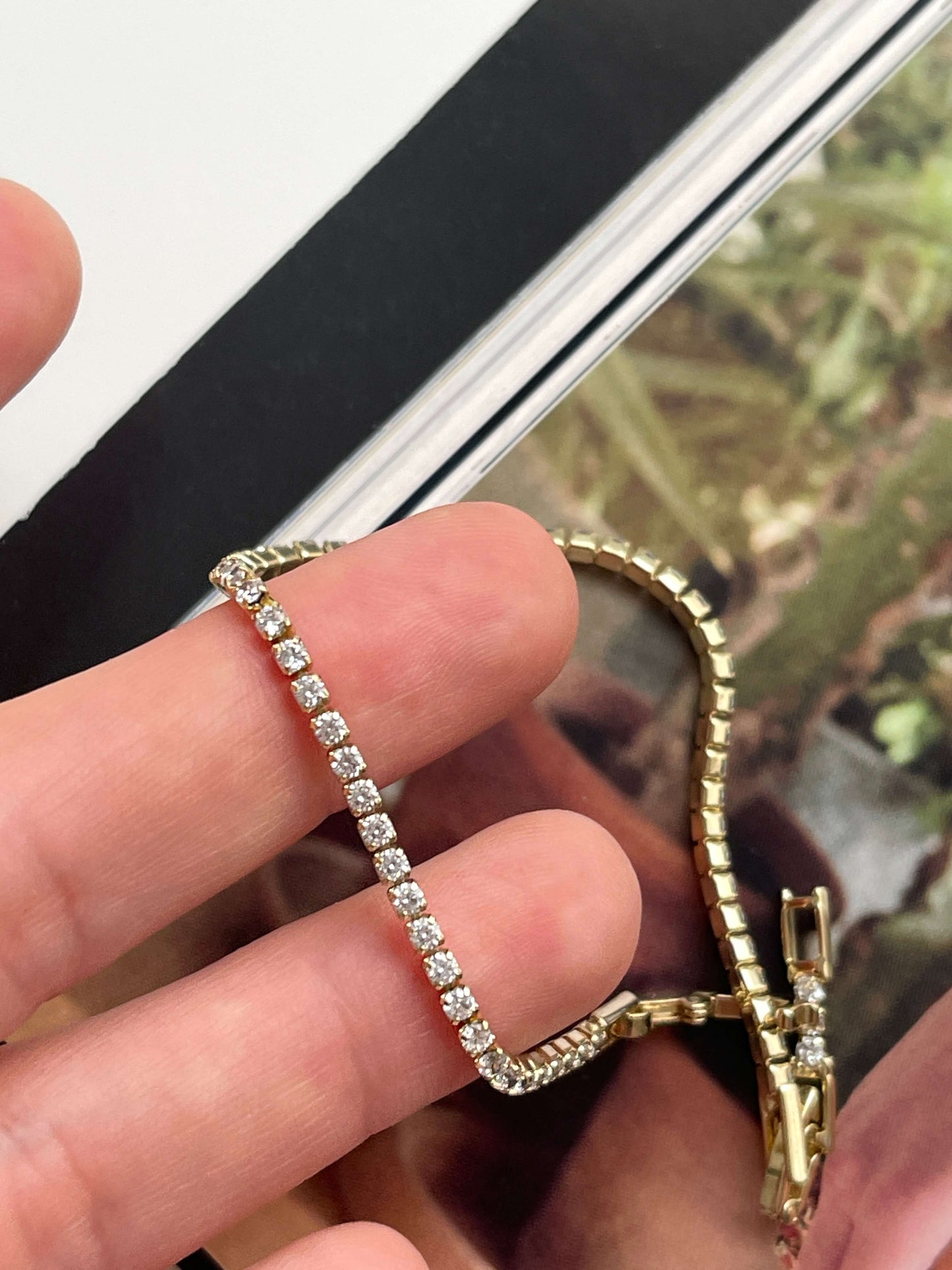 Taşlı minimal bileklik