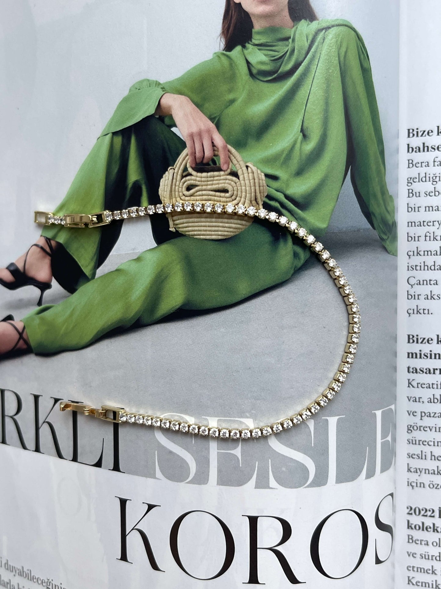 Taşlı minimal bileklik