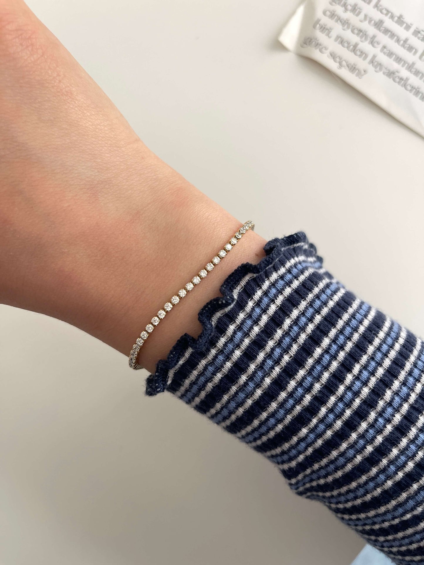 Taşlı minimal bileklik