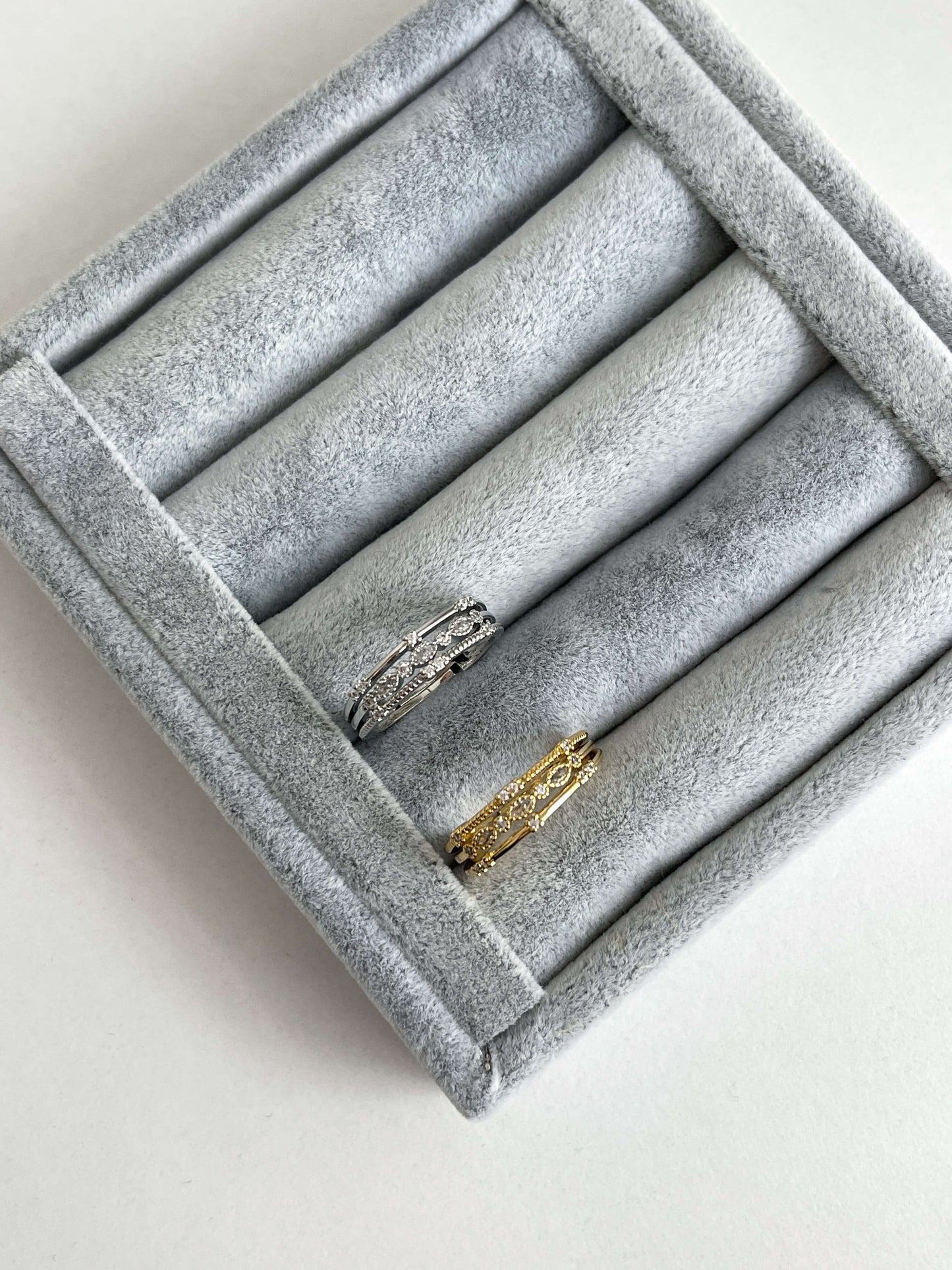 Minimal taşlı yüzük