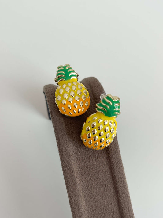 Renkli mineli ananas küpe