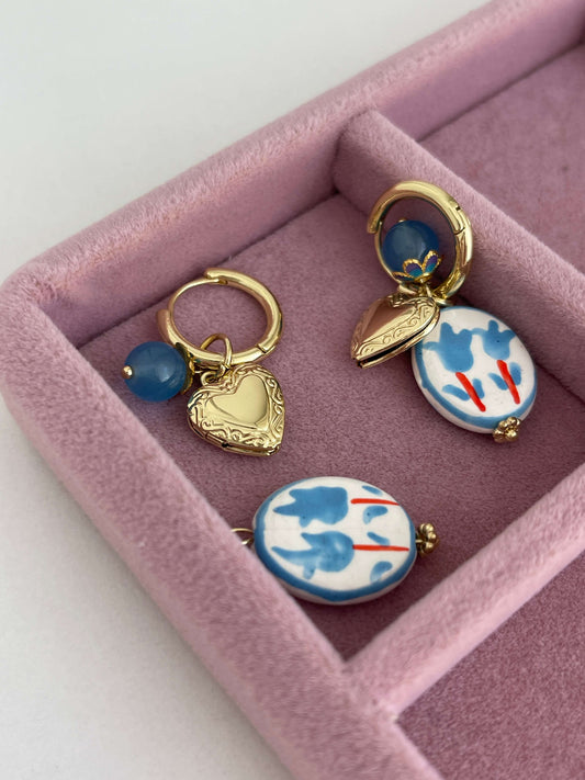 Yaz stili renkli charm küpe