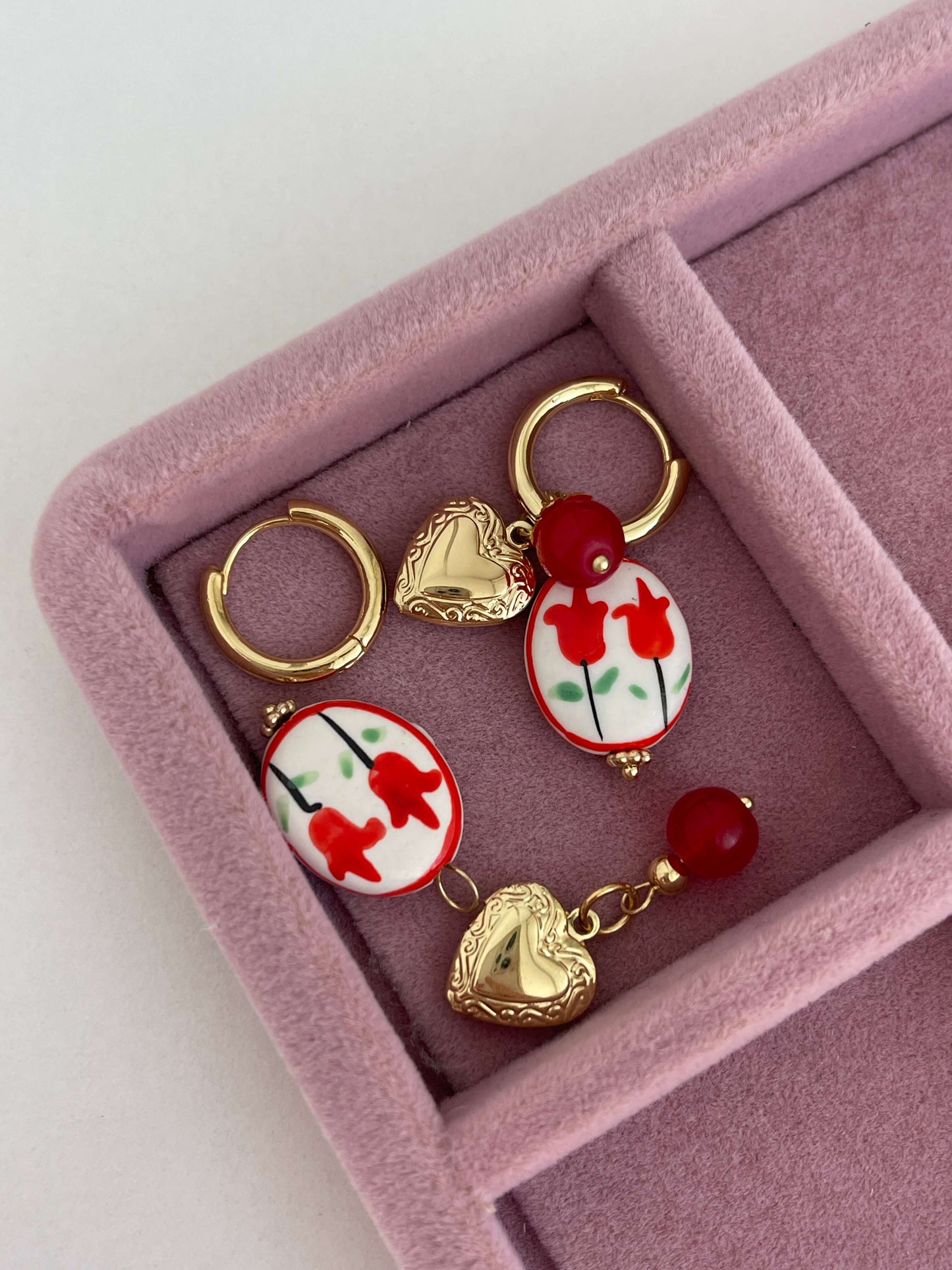 Yaz stili renkli charm küpe